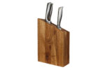 Oak knife block for organized knife storage