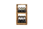 Winenest Cave à vin en pin brûlé avec une grande flexibilité