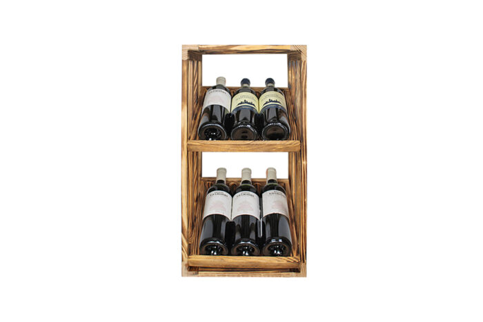 Winenest Cave à vin en pin brûlé avec une grande flexibilité