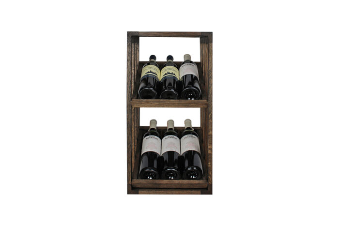 Winenest Étagère à vin empilable en bois de chêne fumé