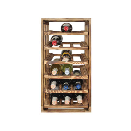 Winenest Rangement élégant du vin en pin brûlé
