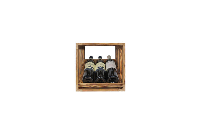 Winenest Étagère à vin empilable en pin brûlé