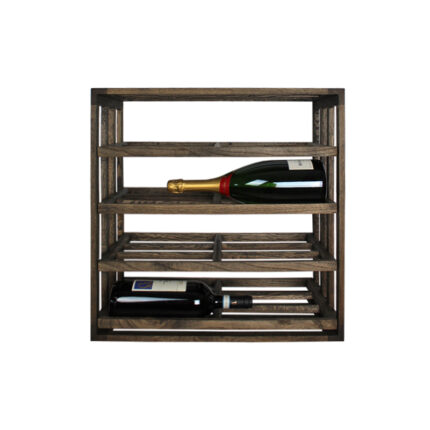 Winenest Casier à vin en bois de chêne fumé assemblé