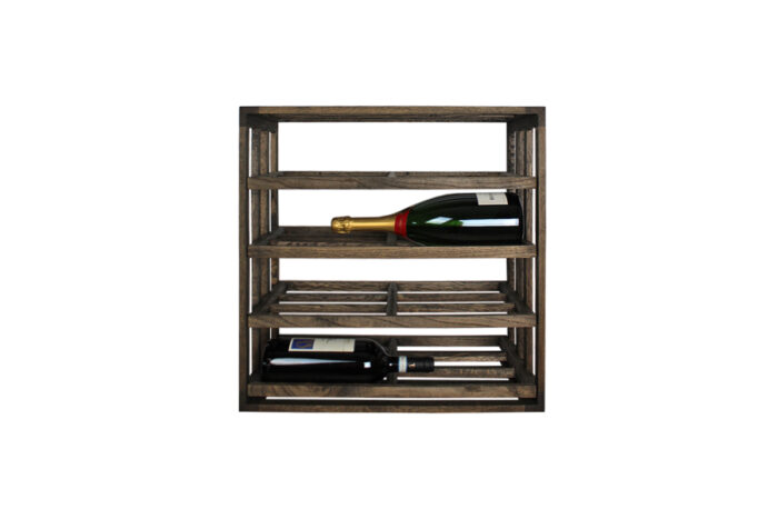 Winenest Casier à vin en bois de chêne fumé assemblé