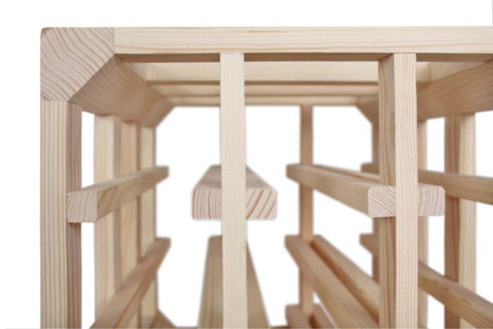 Winenest porte-bouteilles en bois de pin assemblé