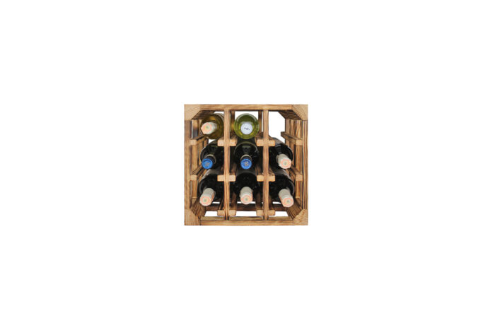 Winenest Cave à vin en pin brûlé avec une grande flexibilité