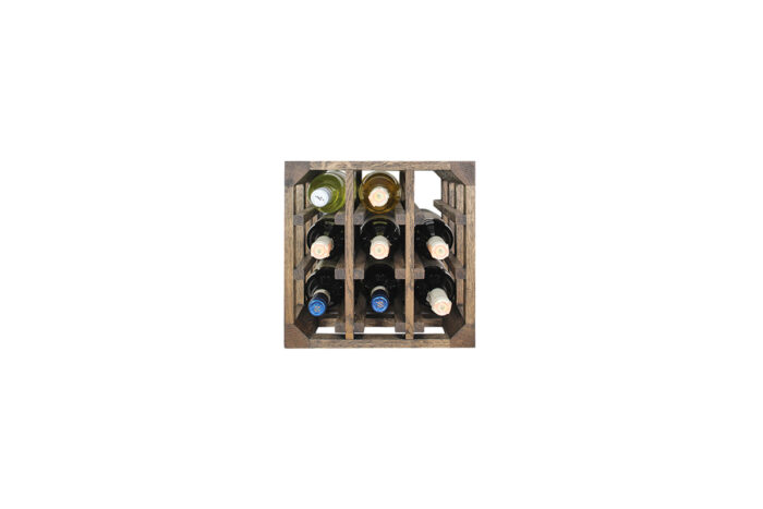 Winenest Rangement de vin élégant en bois de chêne fumé