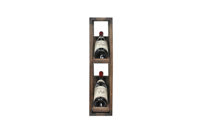 Winenest Étagère à vin empilable en bois de chêne fumé