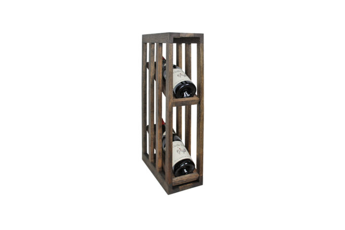 Winenest Casier à vin en bois de chêne fumé assemblé