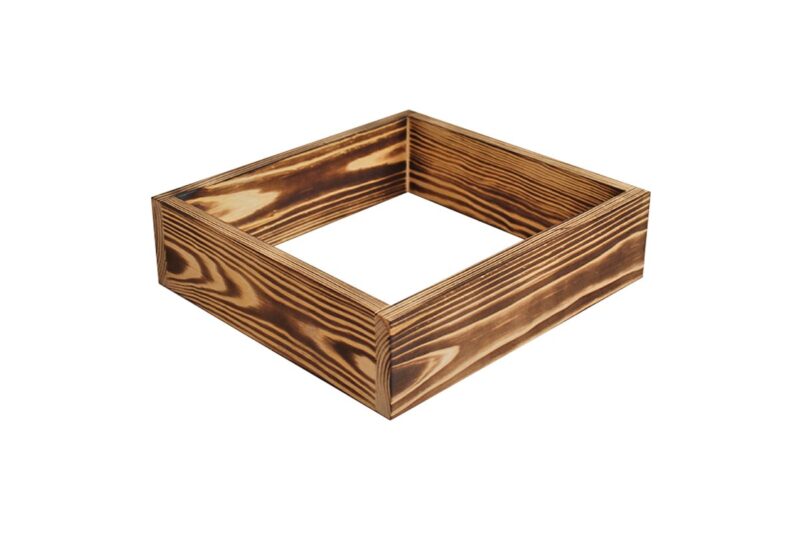 Base du casier à vin 30cm - Pin Brûlé - Image 2