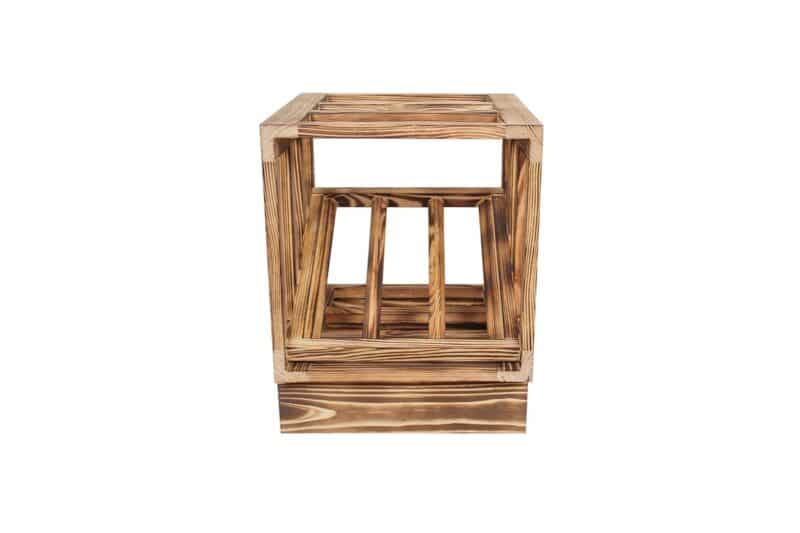 Base du casier à vin 30cm - Pin Brûlé - Image 3